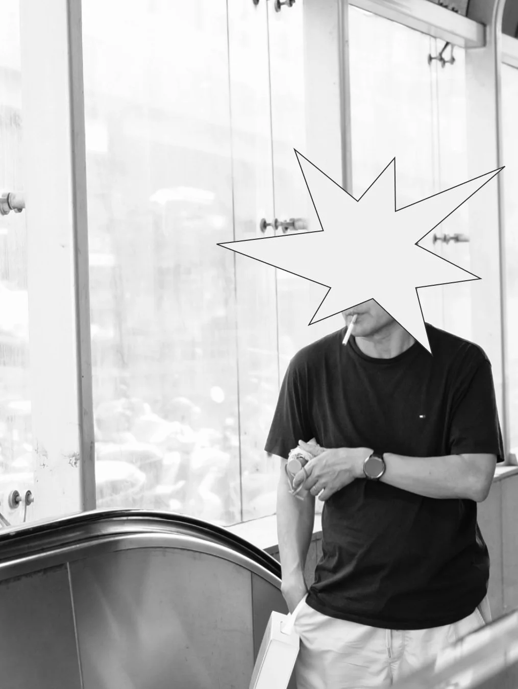 「Sense of BOUNDARY」

This ongoing series documents the presence of smoke in public spaces &mdash; the drifting boundary between a smoker and everyone else who is forced to share the air.

I don&rsquo;t chase these moments &mdash; they arrive on their