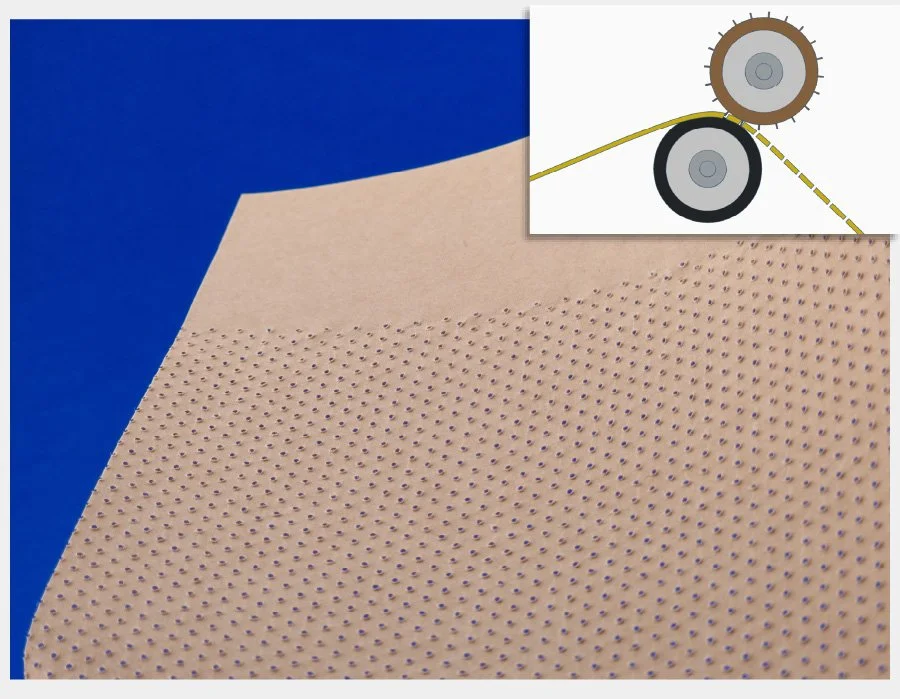 Cold micro perforated material