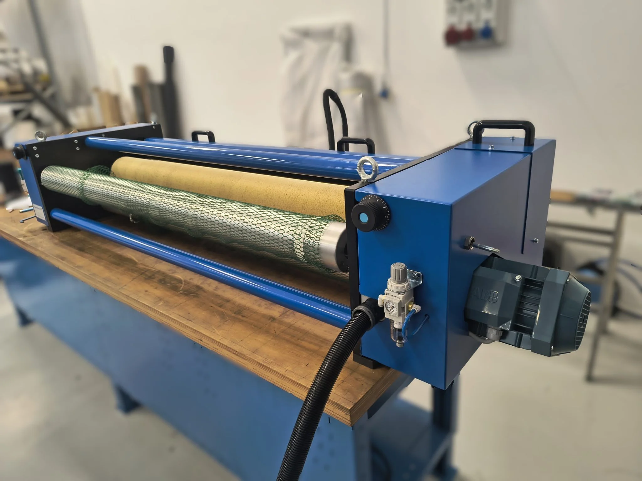 Model CN-M COLD MICRO PERFORATION system for holes from 80µ to 1mm with motorized needle rolls of Ø 60mm - 100mm - 200mm