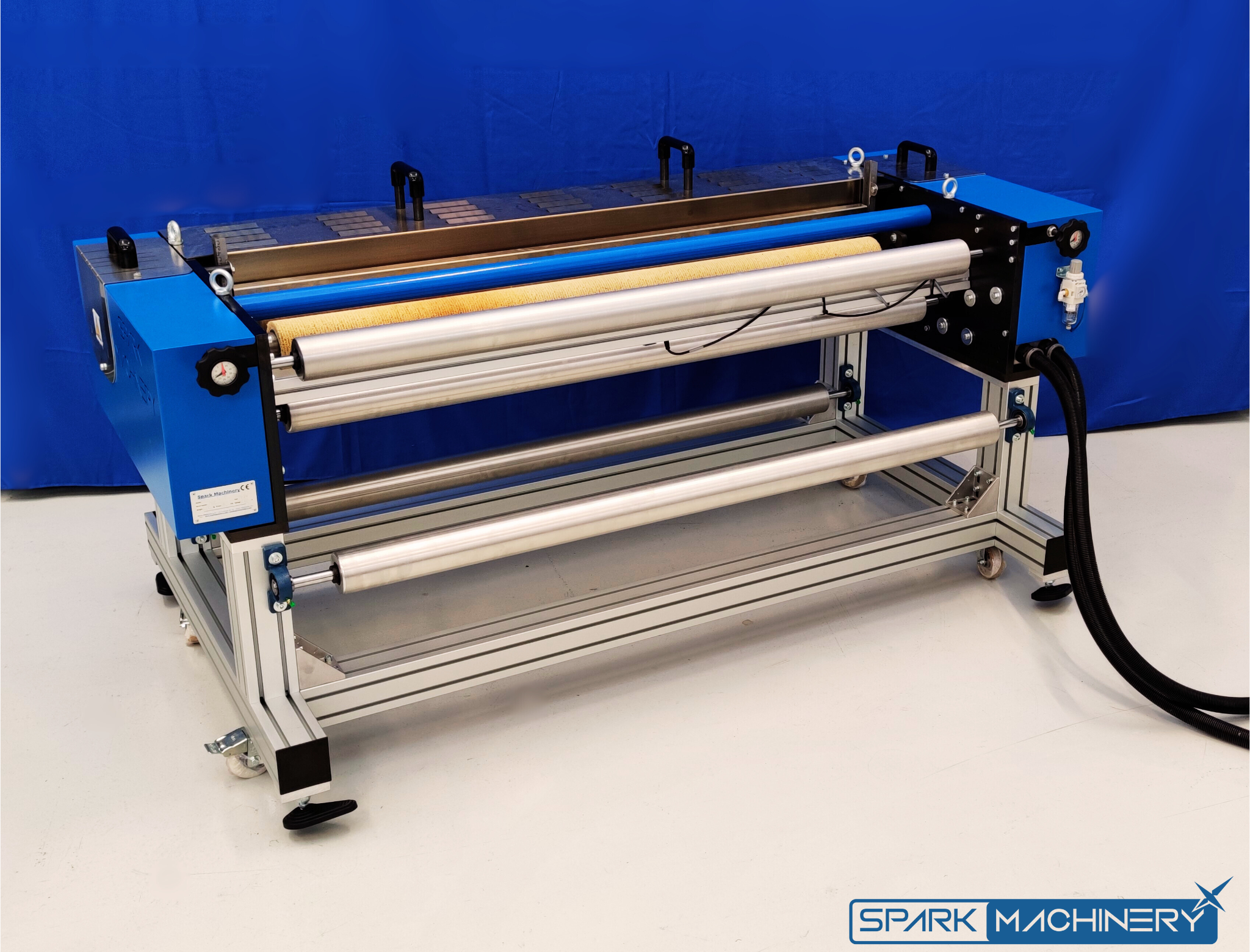 Model HN100 HOT MICRO PERFORATION system for holes from 200µ to 2mm with motorized needle roller of Ø100mm