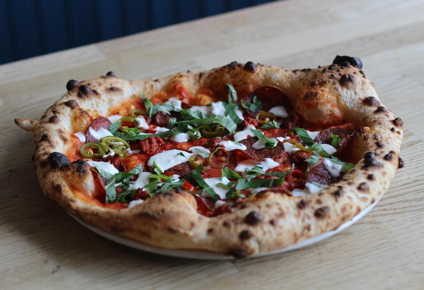 Thank you to everyone who visited us last night to try the new menu! &ldquo;The spicy one&rdquo;, N&rsquo;duja, pepperoni, pickled chillies on a tomato base topped with stracciatella seemed to be a hit 🍕