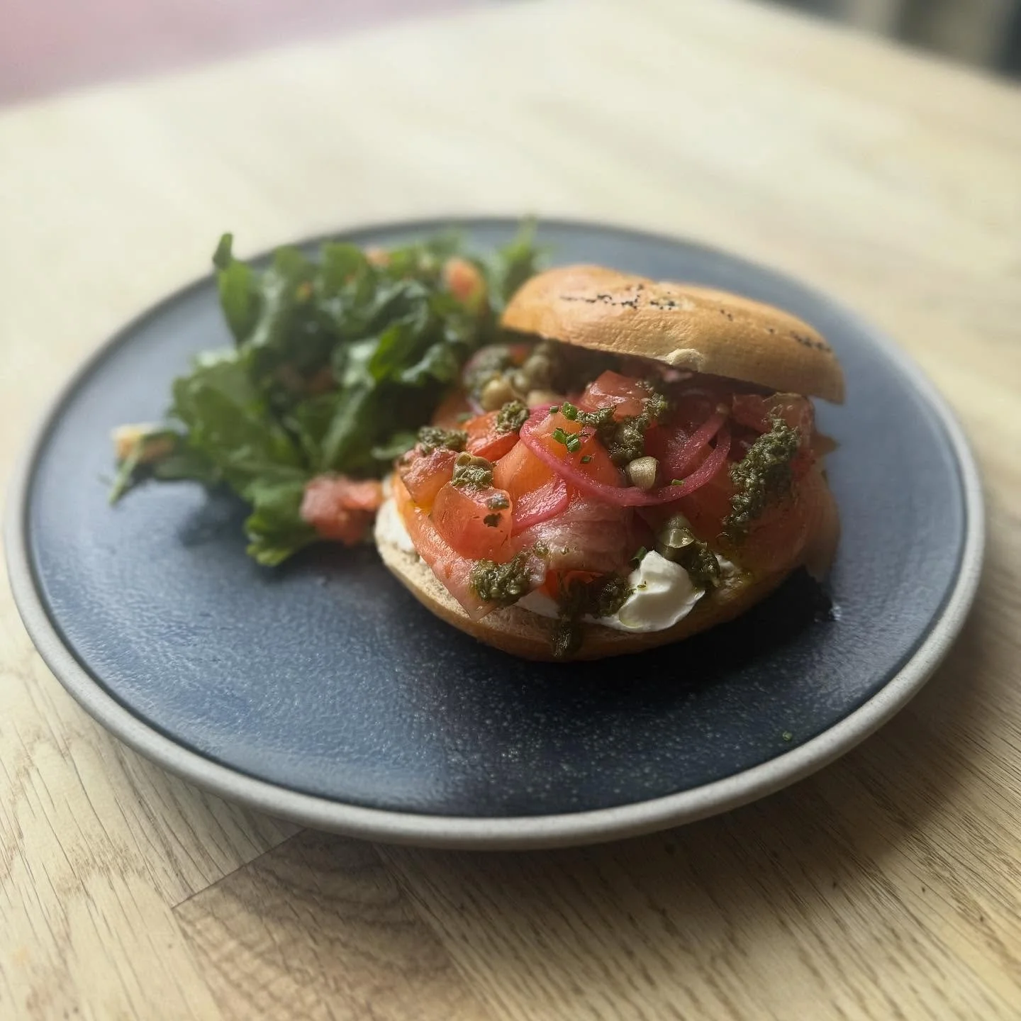 Brunchin&rsquo; this weekend? We&rsquo;ve got a salmon &amp; cream cheese bagel coming on the menu tomorrow 🥯
