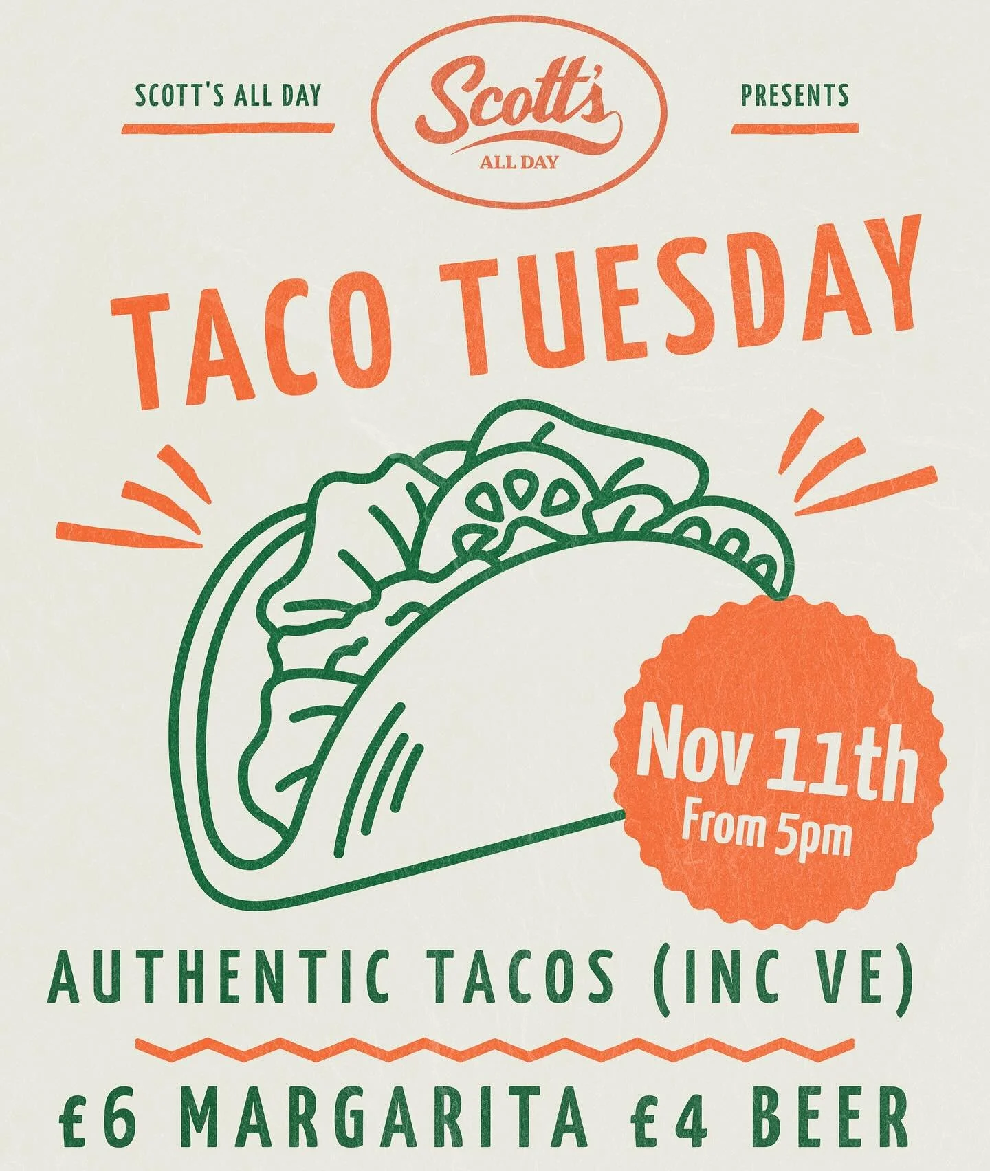 🌮 TACO TUESDAY IS BACK &ndash; 11 NOVEMBER! 🌮

You asked&hellip; we listened.
Taco Tuesday returns next week &mdash; and we&rsquo;re turning up the heat 🔥

Lil Juanito is back behind the pass, bringing the tacos you&rsquo;ve been dreaming about &m