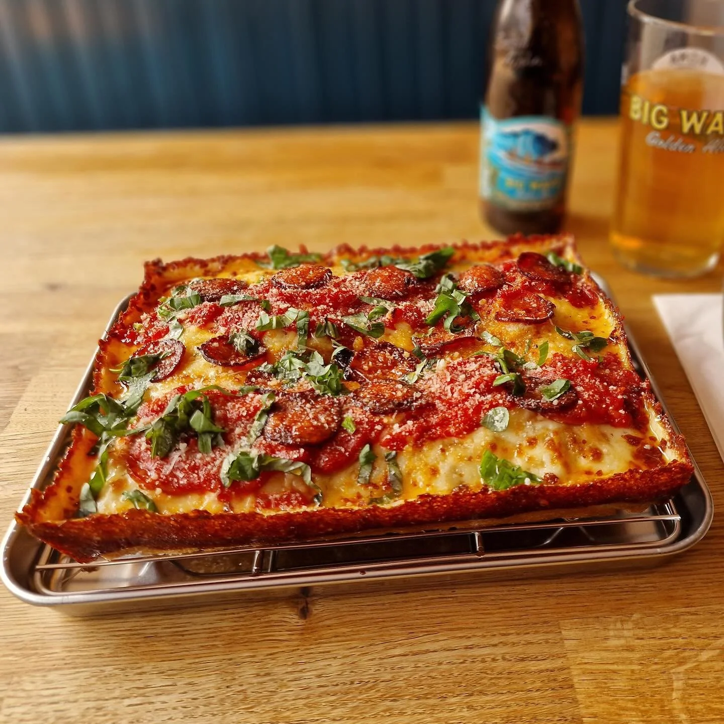 Dine-In Detroit Returns Tomorrow!

Any Detroit pizza for &pound;9.99 (including a special Buffalo Chicken Detroit), with the purchase of a starter or drink 🍕

Drinks specials running all night 🍸🍻