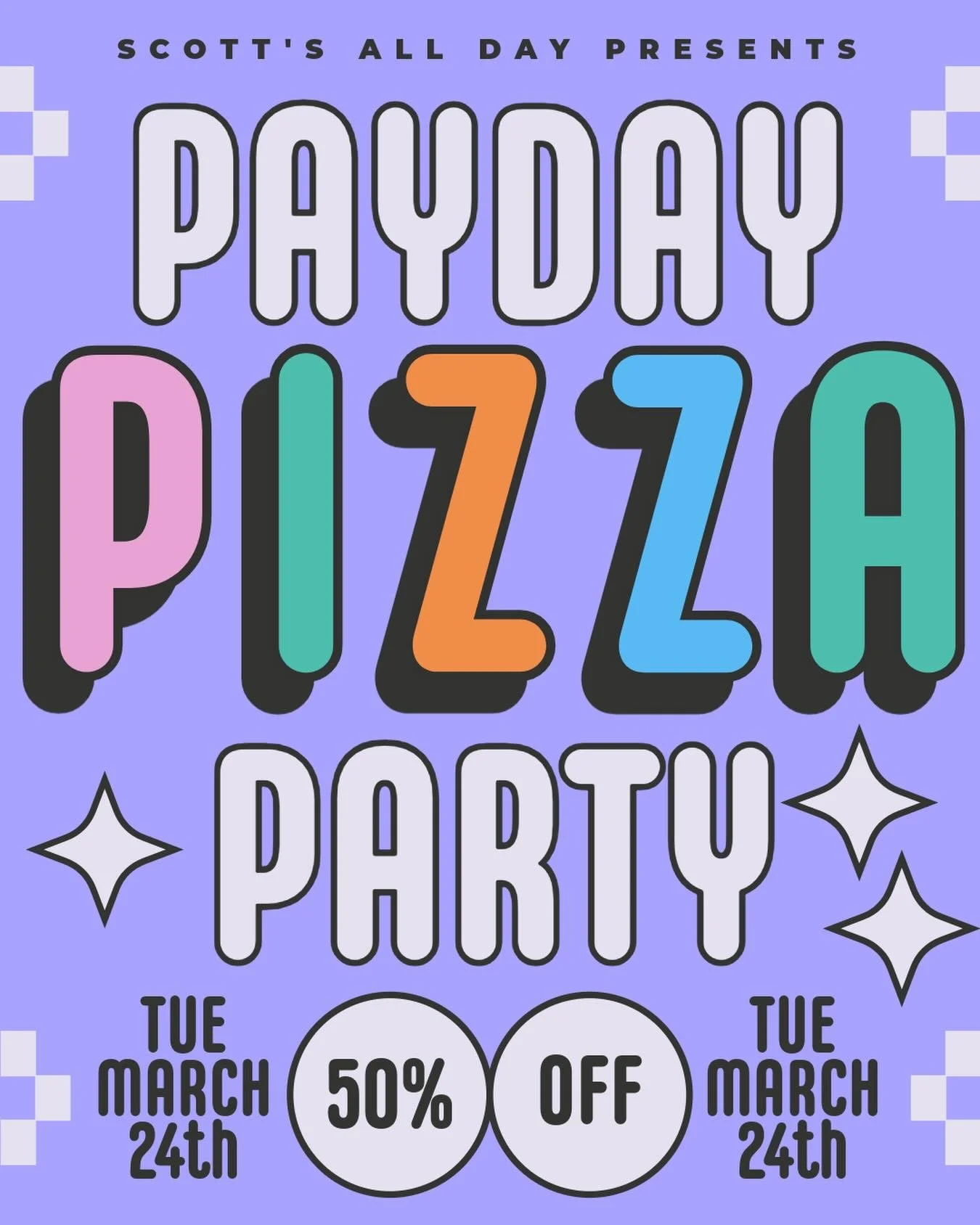 Pay Day Pizza Party is back next Tuesday (24th March) 

Enjoy half price Neapolitan pizza from 17:00

All you need to do is order a drink or a starter and your pizza is half price

Book a table if you want to guarantee your spot

🍕❤️