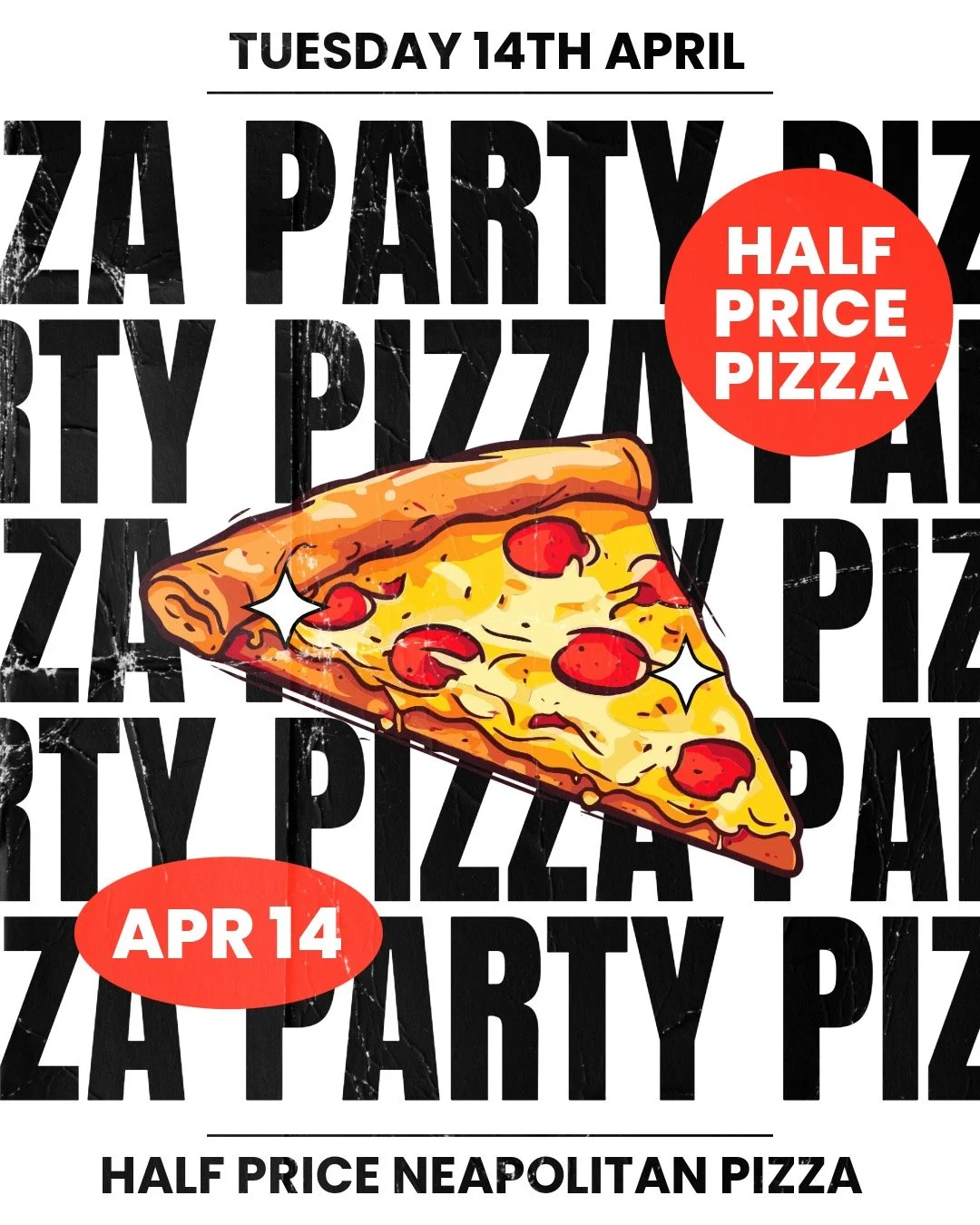Pizza Party! Unlock a half price Neapolitan pizza on Tuesday with the purchase of a starter or drink...