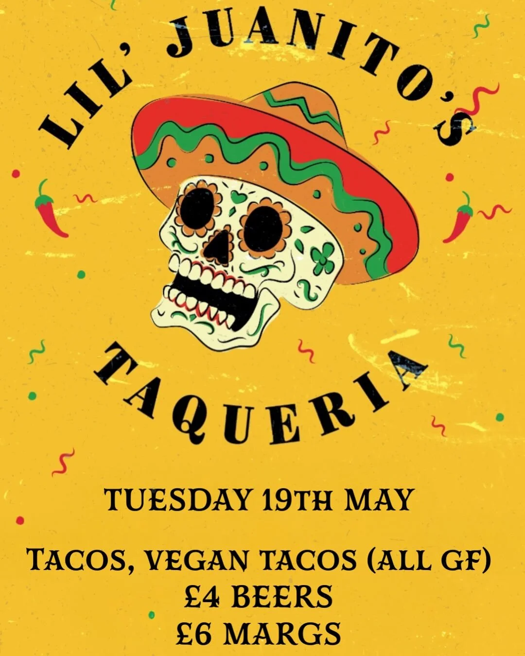 After the amazing success of our Cinco De Mayo Taco Tuesday special, we&rsquo;re straight back at it with the next Taco Tuesday on Tuesday 19th May from 5pm.

The last one was our busiest yet, with the restaurant absolutely buzzing from start to fini