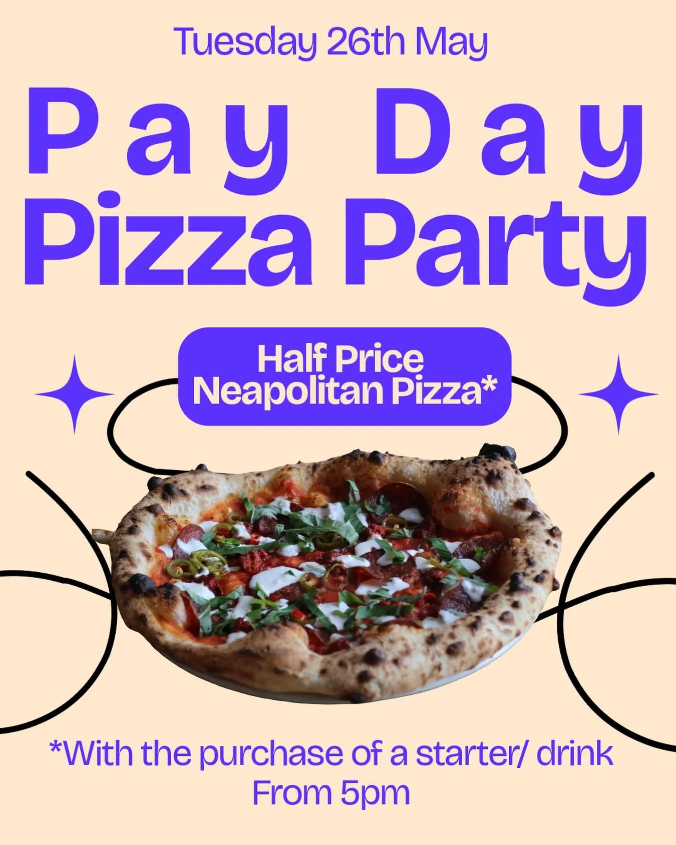 The end of the month is in sight, which can only mean one thing: PAY DAY PIZZA PARTY.

On Tuesday, from 5pm enjoy half price Neapolitan pizza with the purchase of a drink or starter

Make a booking using the link! 

🍕