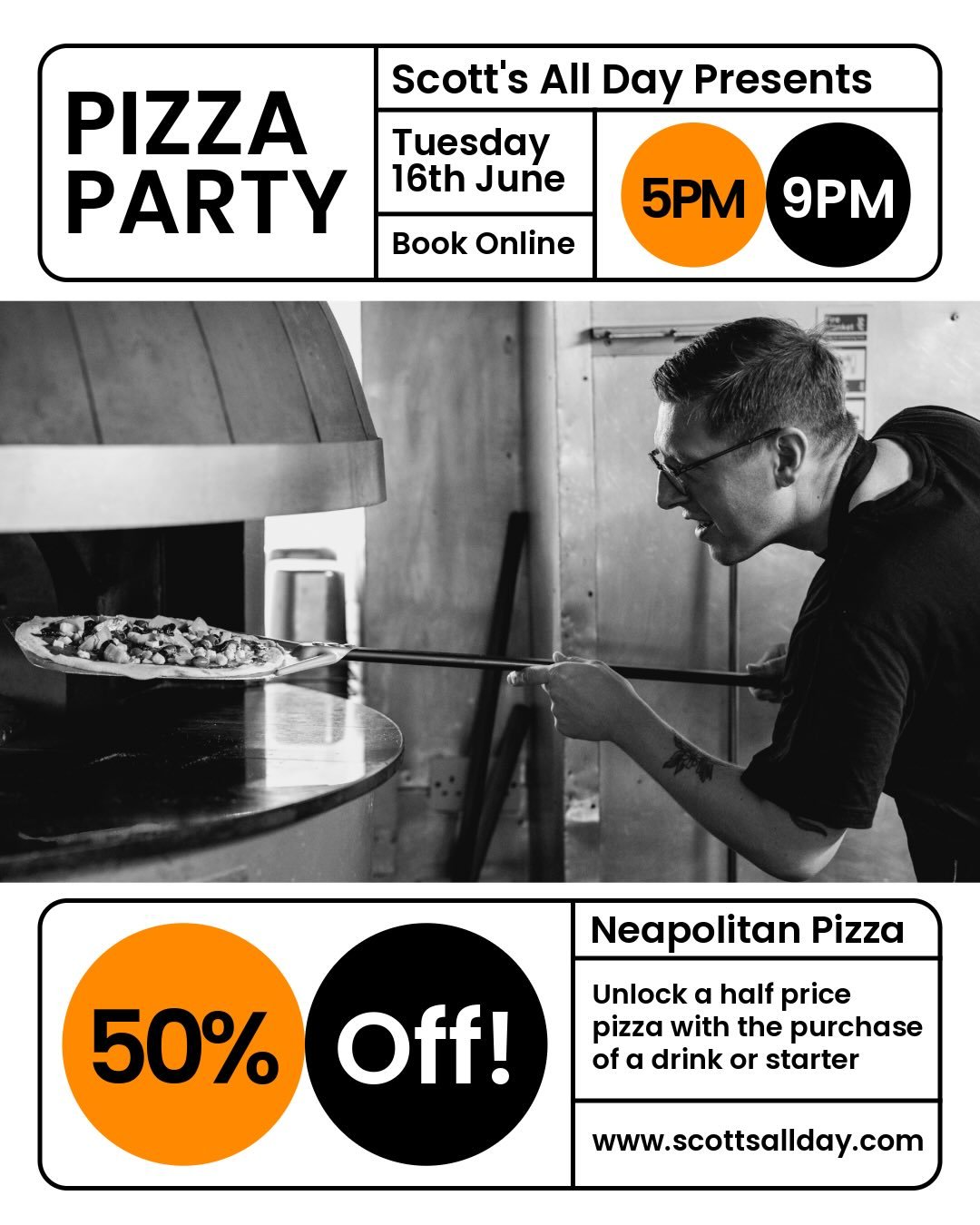 Mid month pizza party incoming!

Join us on Tuesday for half price Neapolitan pizza when you purchase a drink or starter 🍕👌

With a new menu incoming come and get some of your favourites before it&rsquo;s too late&hellip;

Tuesday, 16th June from 1