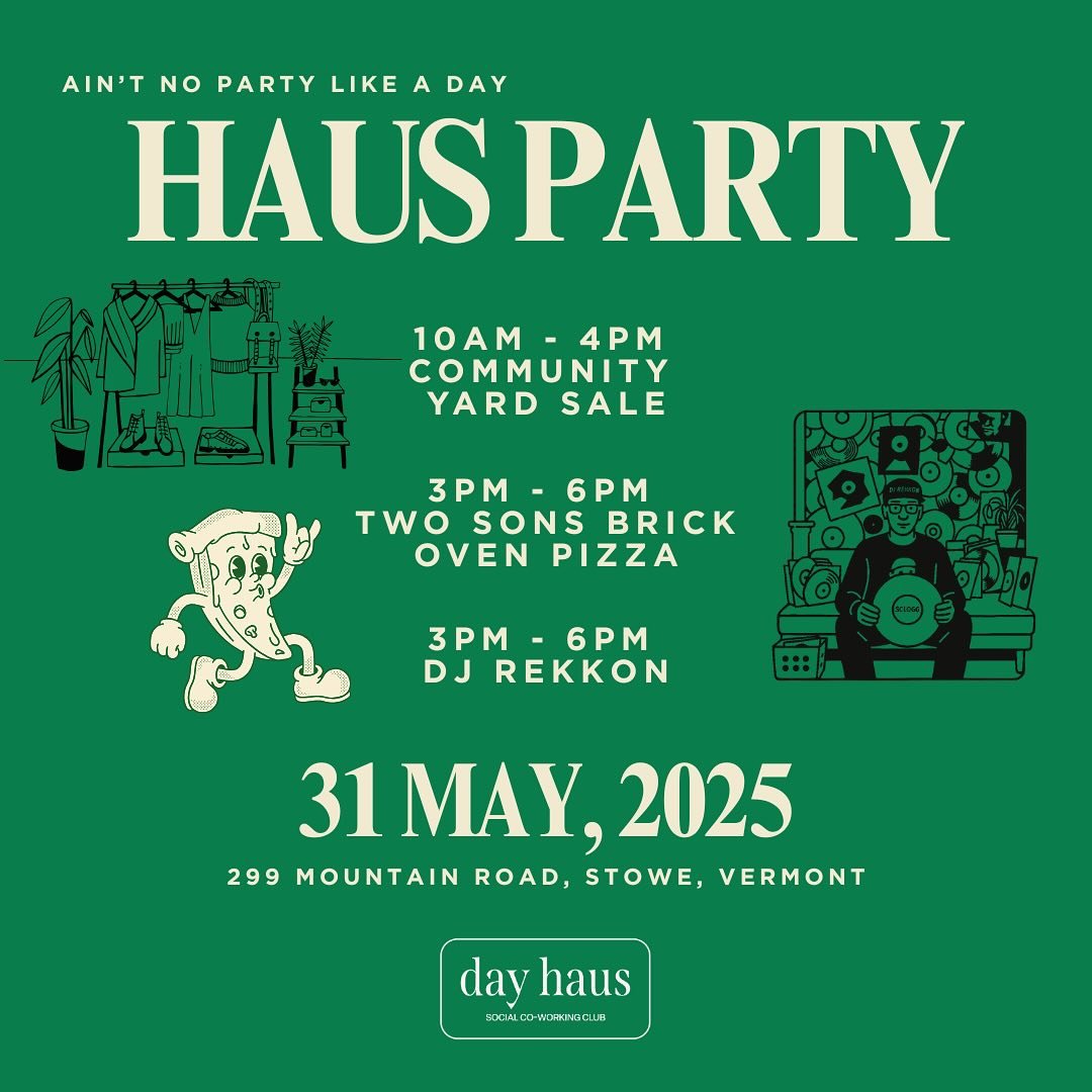 Save the Date: Saturday, May 31

Day Haus turned ONE back in March and we are finally celebrating!

A big thank you to the incredible community that is Day Haus. A social co-working club that&rsquo;s grown into a true third place. The whole idea behi