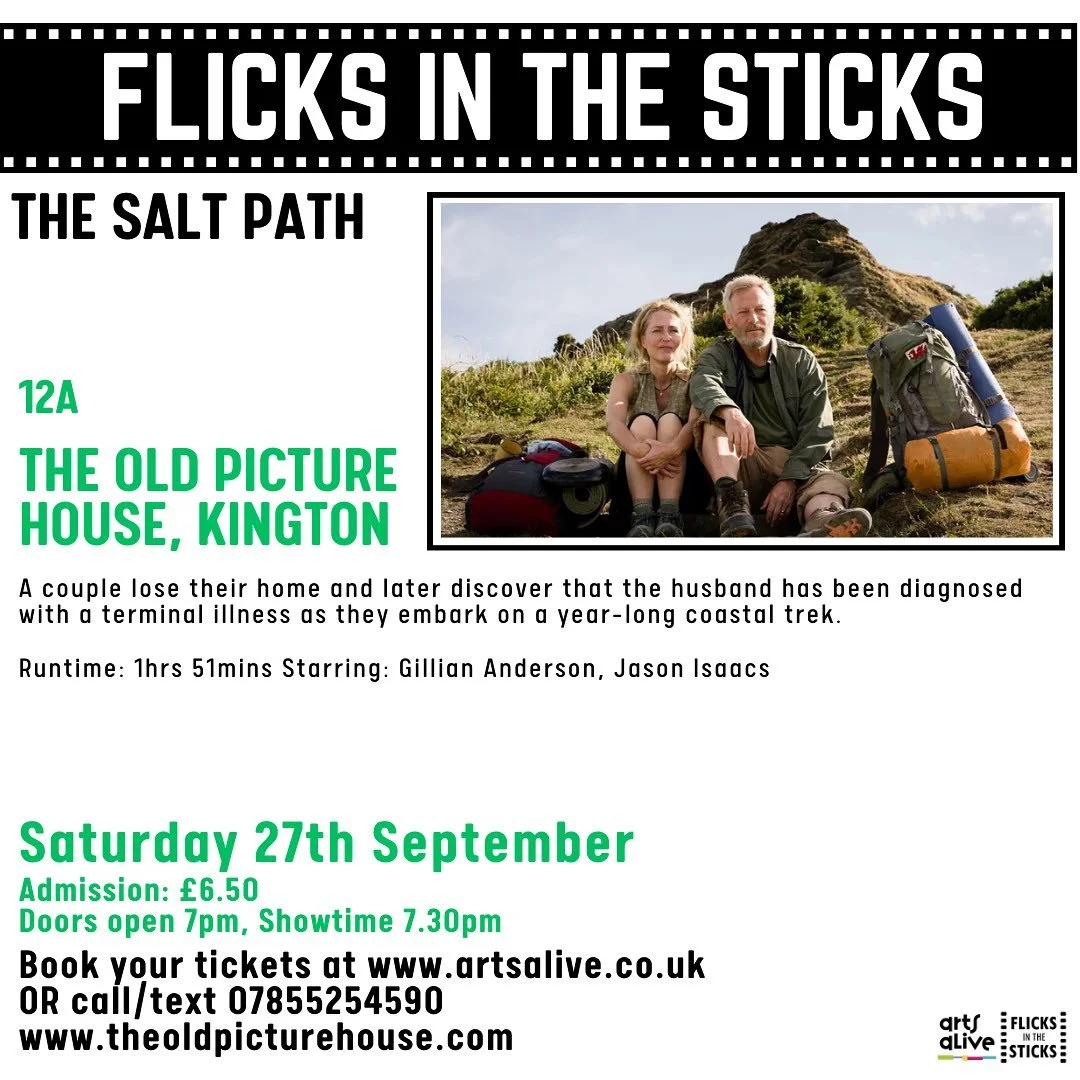 Tickets still available for tomorrows Mrs Lowry & Son! Next week is the highly anticipated The Salt Path!