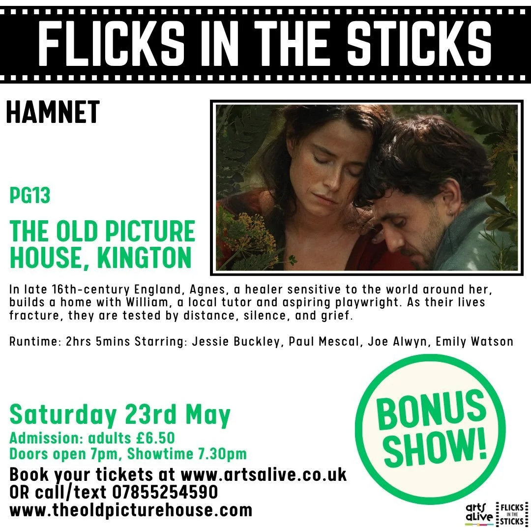 BY POPULAR DEMAND 🤩 if you missed out on tickets to our screening on Sat 16th, you can now book for Sat 23rd 
Book at https://artsalive.co.uk/events/?&amp;venue=414&amp;season=301 OR call/text 07855254590