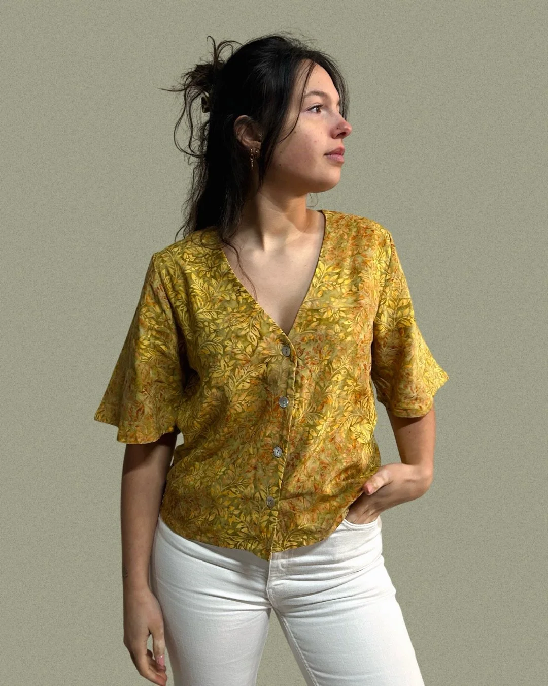 Blouse Pluto - Yellow/green