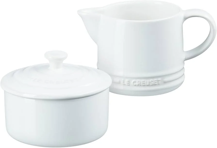 LE CREUSET MILK &amp; SUGAR SET IN 'COTTON'