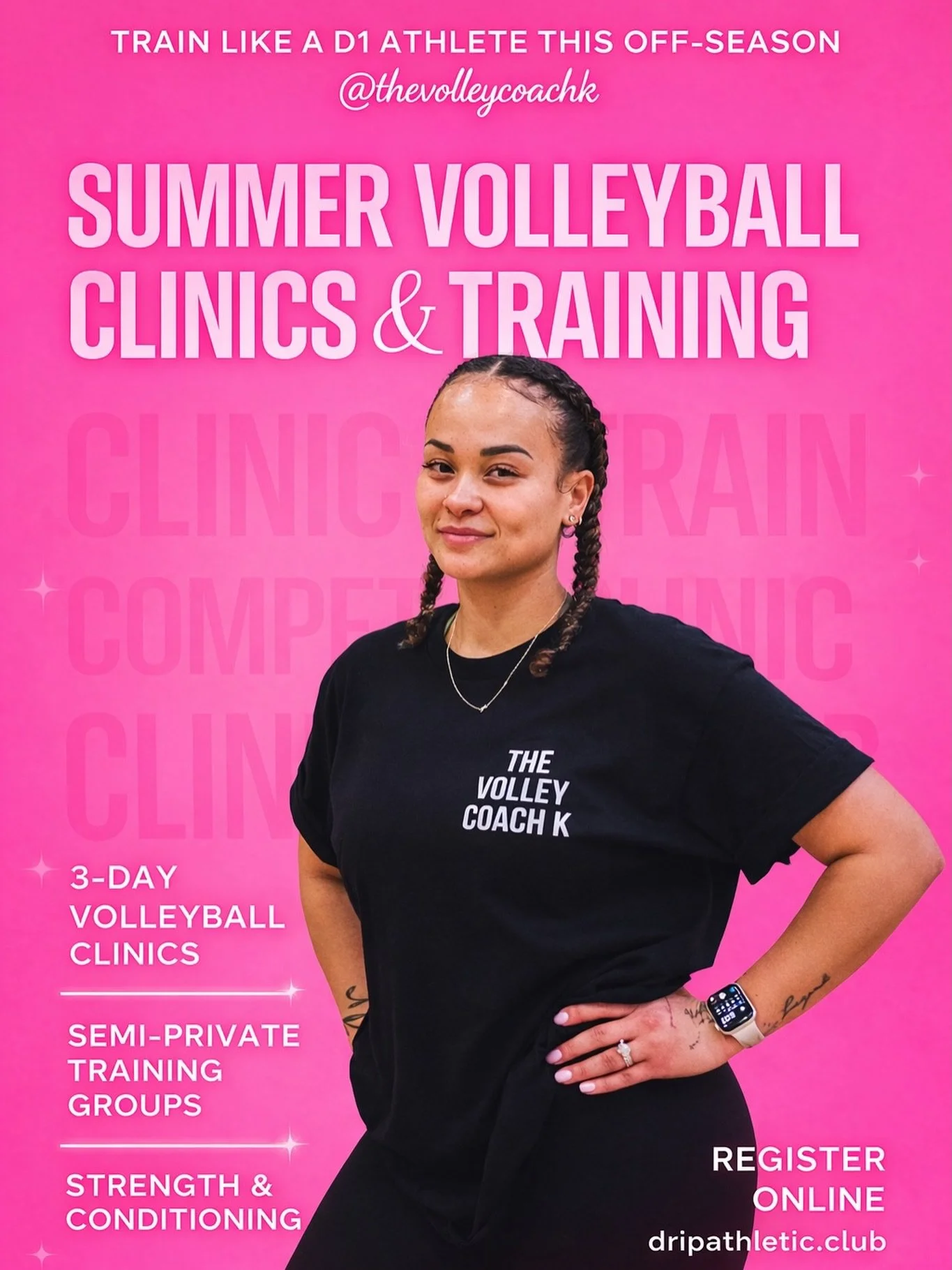 Serious players train in the off-season.

🏐 Summer Volleyball Clinics
🏐 Semi-Private Training
🏐 Strength &amp; Conditioning

If you want to be faster, stronger, and more confident on the court, this is where the work happens.
.
All dates + registr