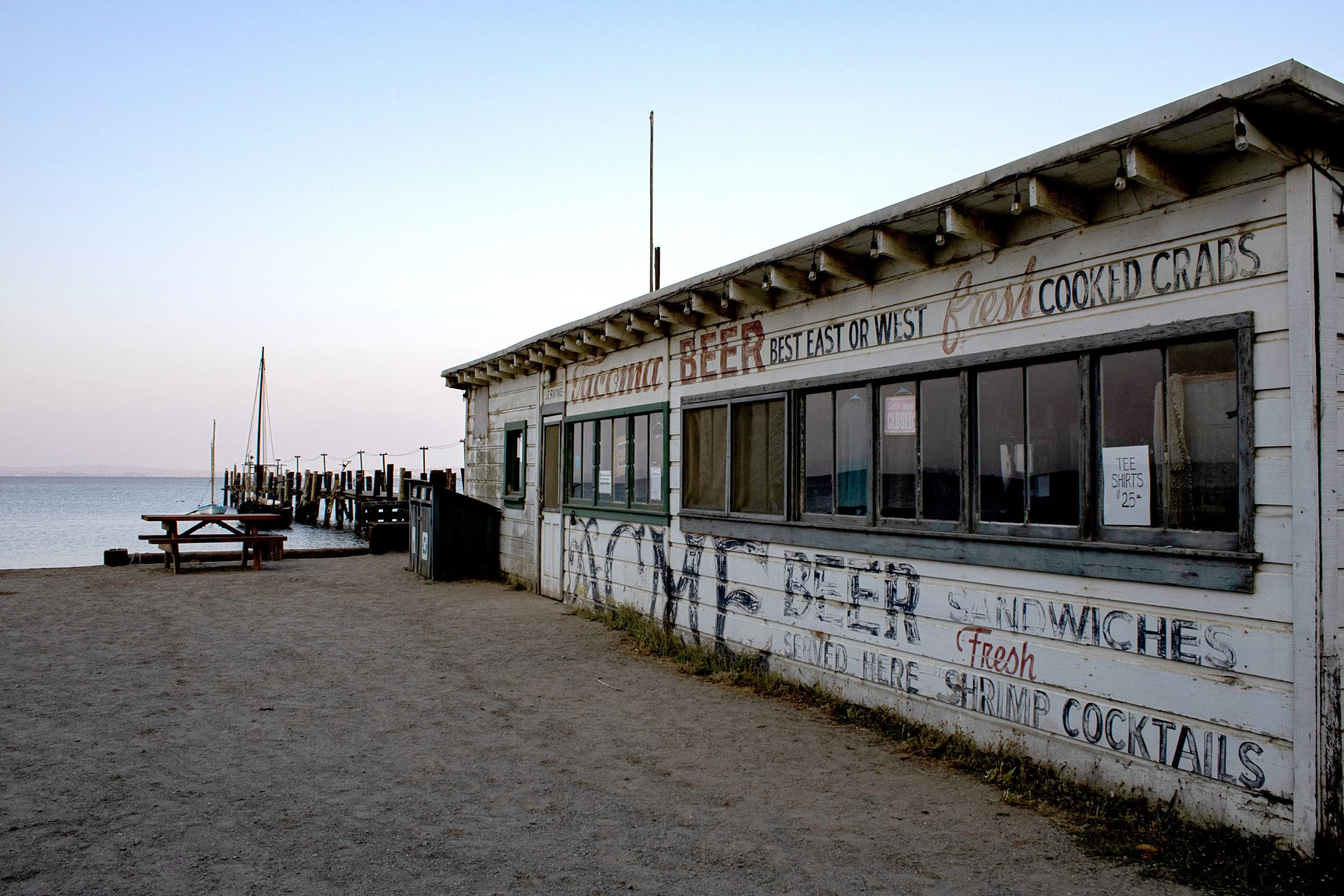 China Camp Beach, an abandoned hut during winter, this area serves people during hot summers. 