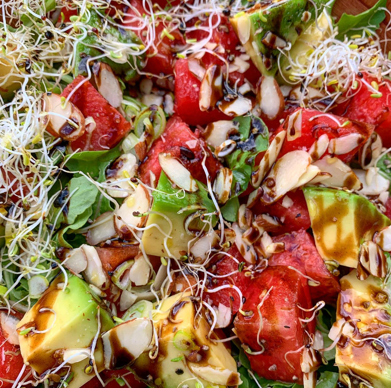 Ensalada de Arúgula, Sandía y Aguacate