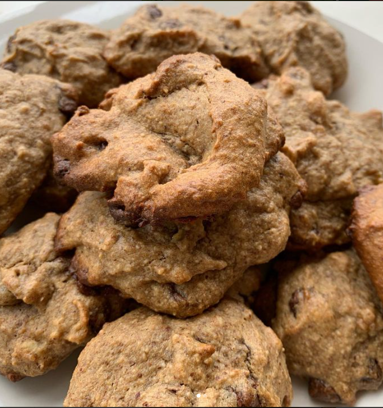 Galletas de Banano, Almendra y Chispas de Chocolate