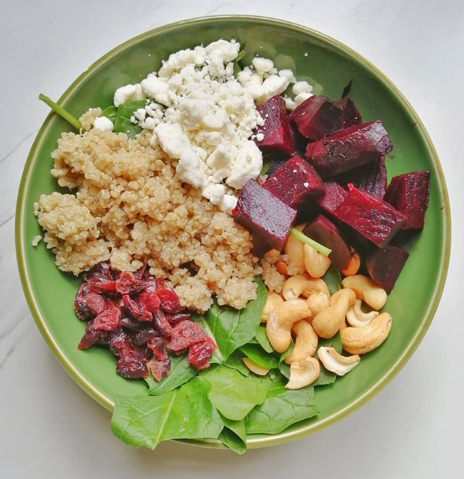 Buddha Bowl de Espinaca y Remolacha Asada