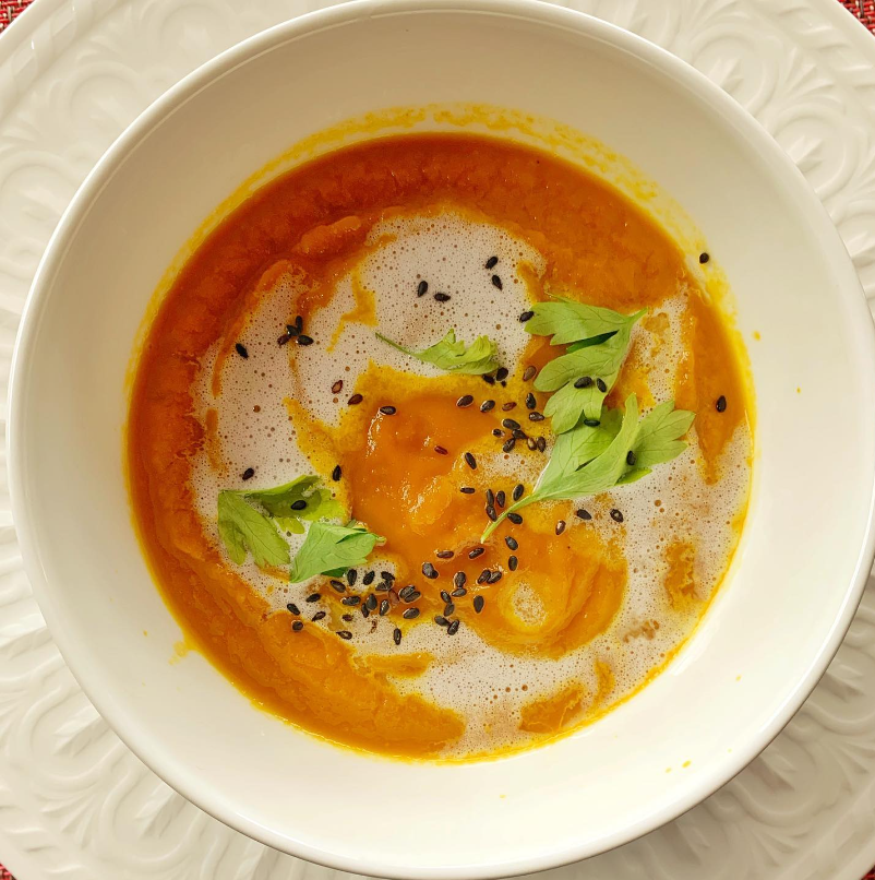 Sopa de Zanahoria, Jengibre y Cúrcuma
