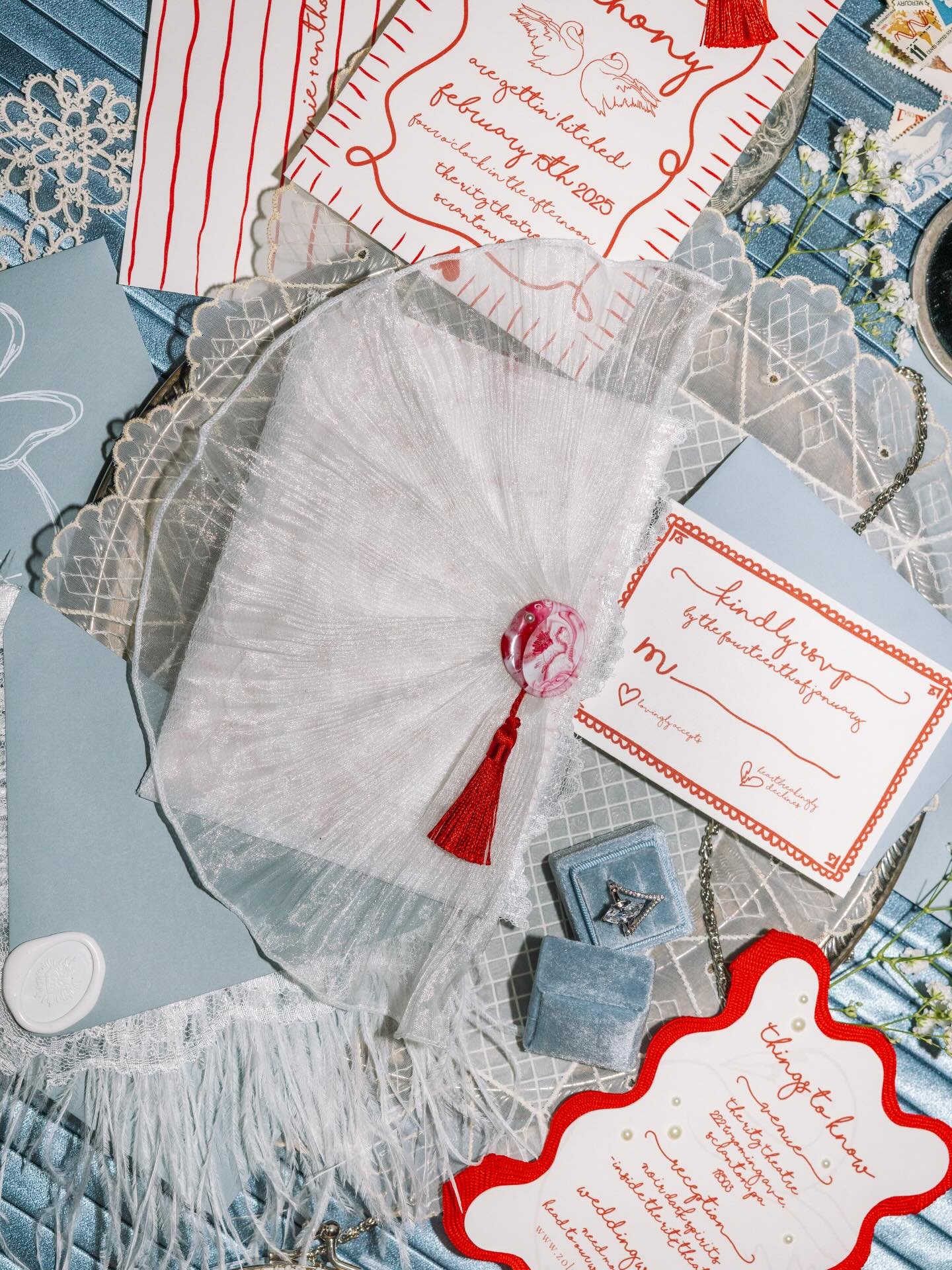 A collection perfect for this weekend! It&rsquo;s so lively, out of the box and a love child of Madonna and Robbie Heart. #iykyk 🩵🤍❤️

Happy Vday lovers 

Photography | @tialeighphotography
Creative Director | Design &bull; @pepperlavenderevents
Po