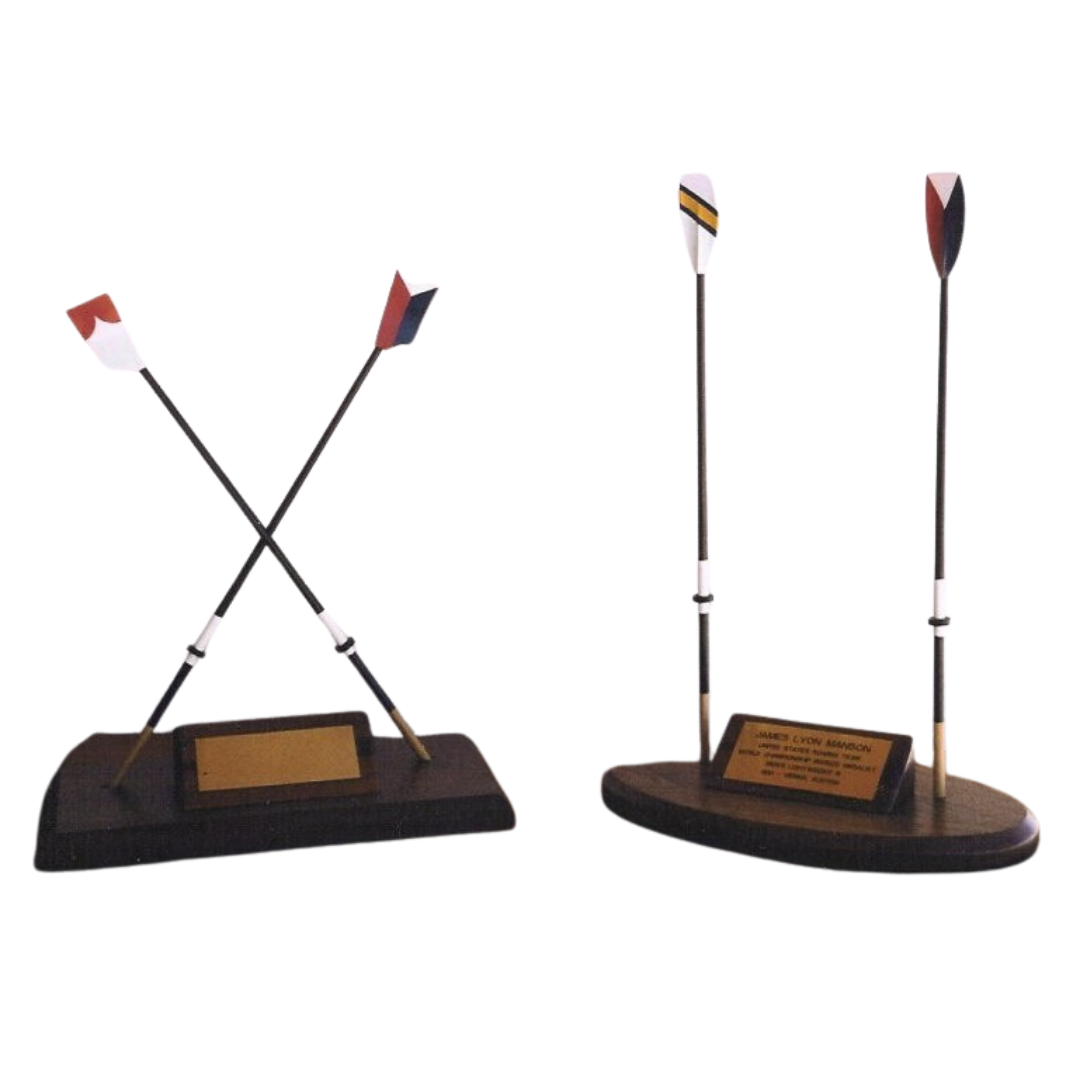 Mini Rowing Oars Two Mini-Oars Rectangle Base - MXR — Sparhawk Model Oars