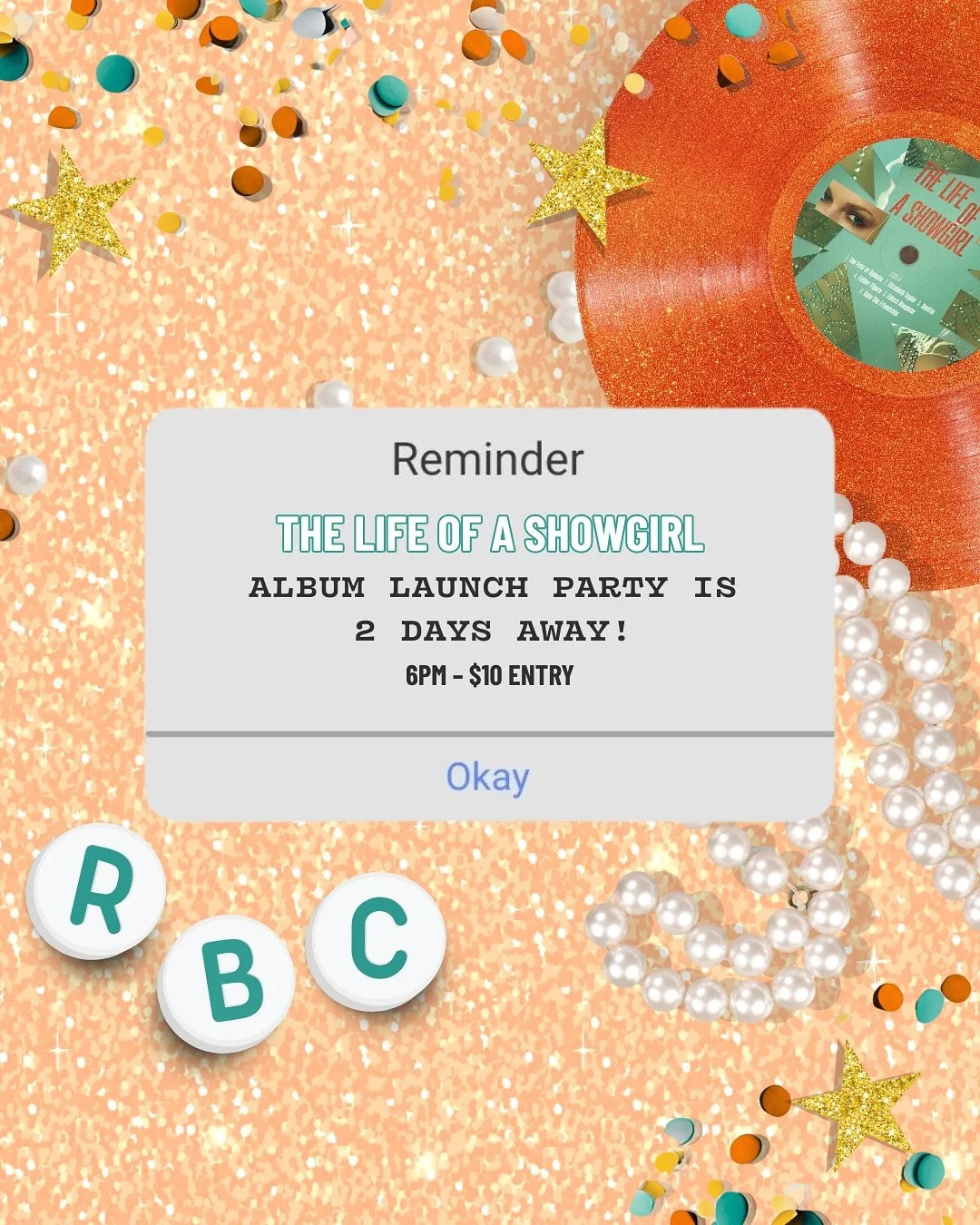 It&rsquo;s almost showtime ✨ The Life of a Showgirl Album Launch Party is 2 Days away!! Join us this friday for the perfect swifite night filled with:
⭐️ themed candles by @urbancandlestl 
⭐️ friendship bracelet making 
⭐️ themed cocktails 
⭐️ swifit