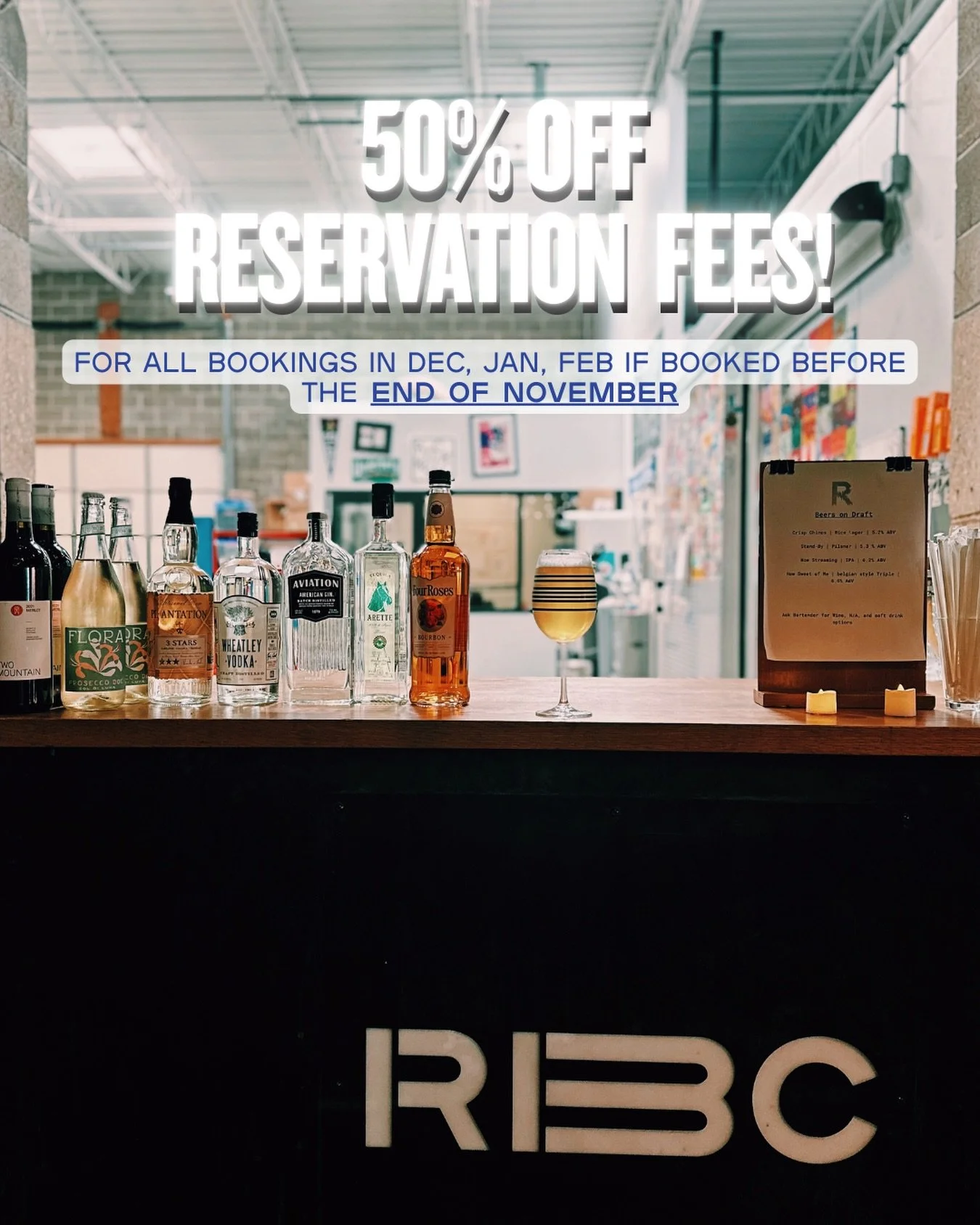 Black friday came a little early 😏☺️ Any bookings made for December, January, and February before the end of November will receive 50% OFF RESERVATION FEES 🥳🎉
Holiday parties, corporate events, birthdays &mdash; we make hosting easy. BOOK NOW! Ema