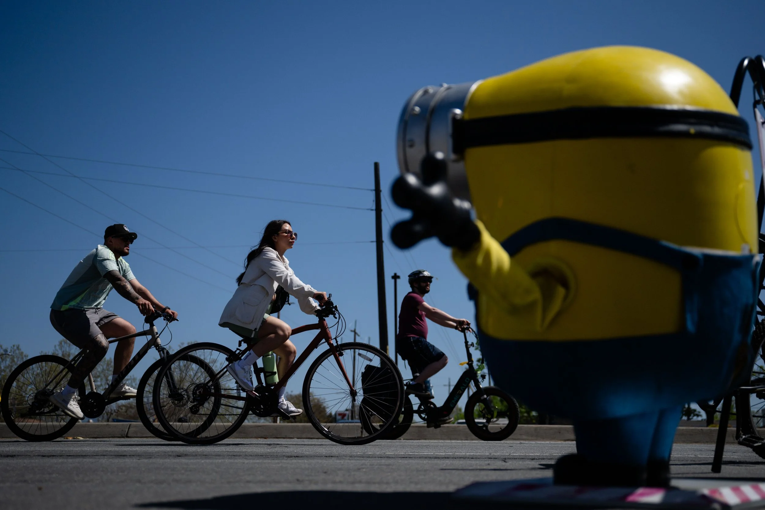 Participants ride down Story Road past McLaughlin Avenue at Viva CalleSJ’s “Downtown and Eastbound” in San Jose, Calif., Sunday, April 13, 2025. | Thien-An Truong for Bay Area News Group