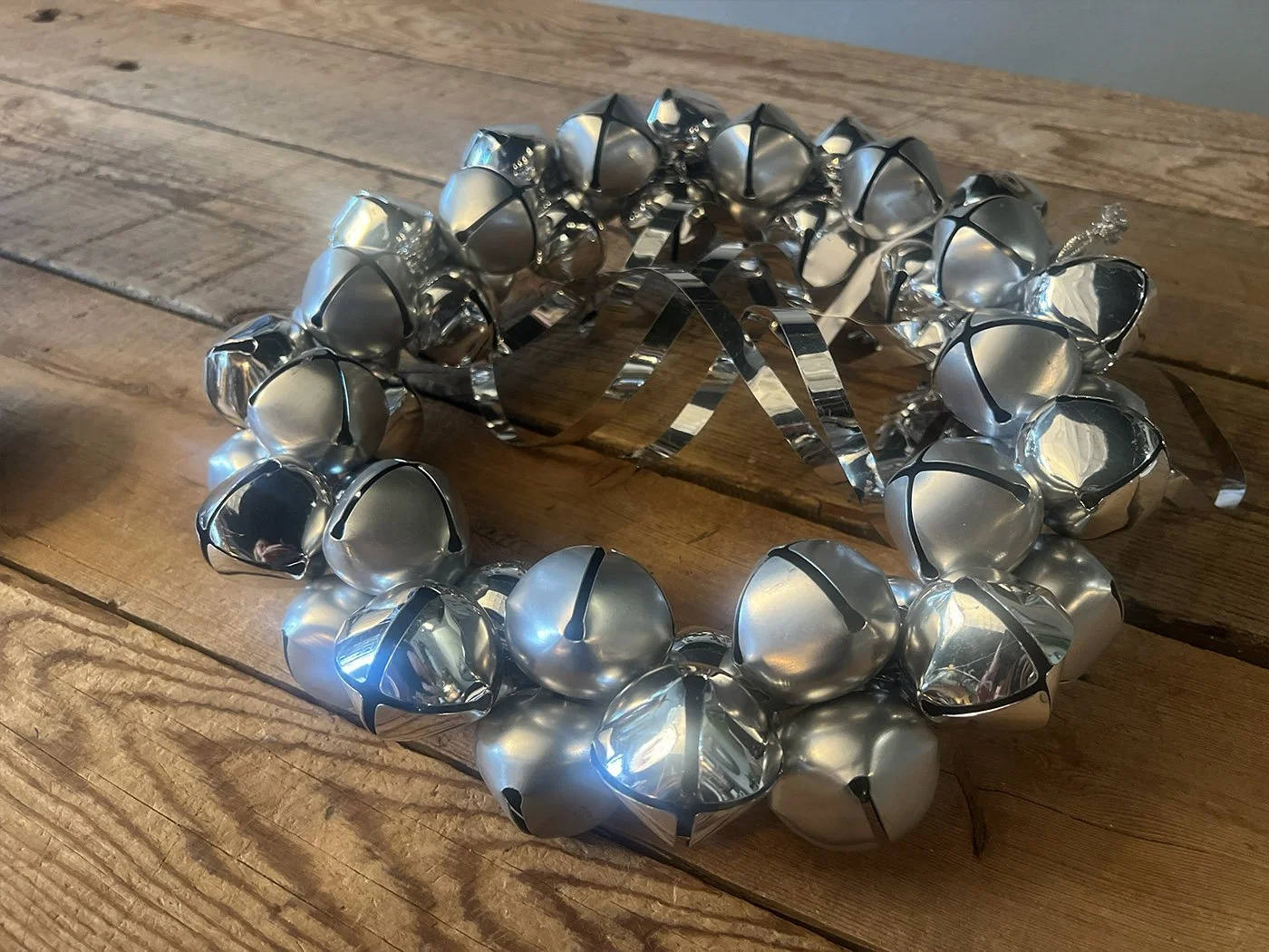 Jingle Bell Silver Wreath