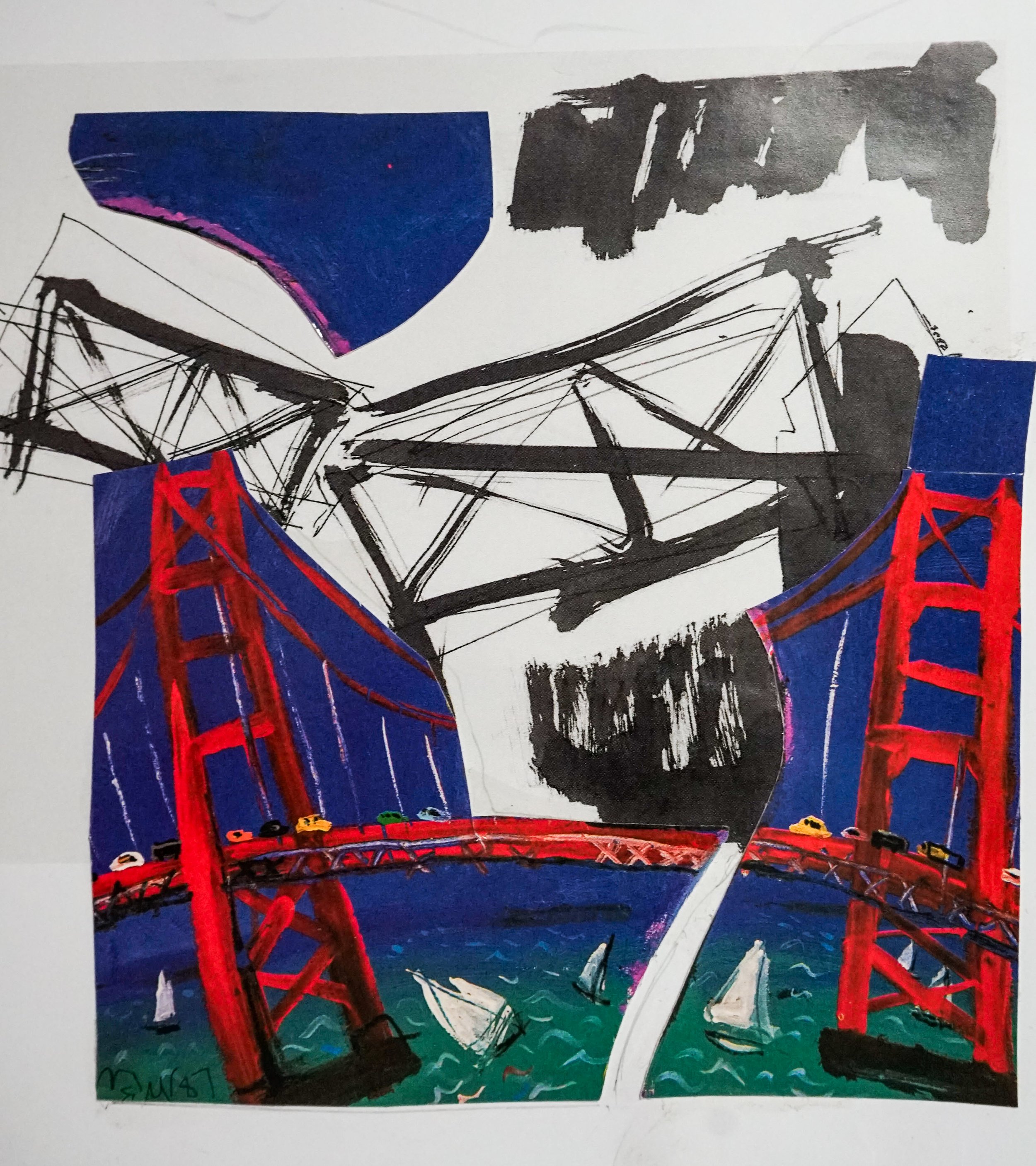 Dumbo, 2023, mix printed materials, 6'W 5"H