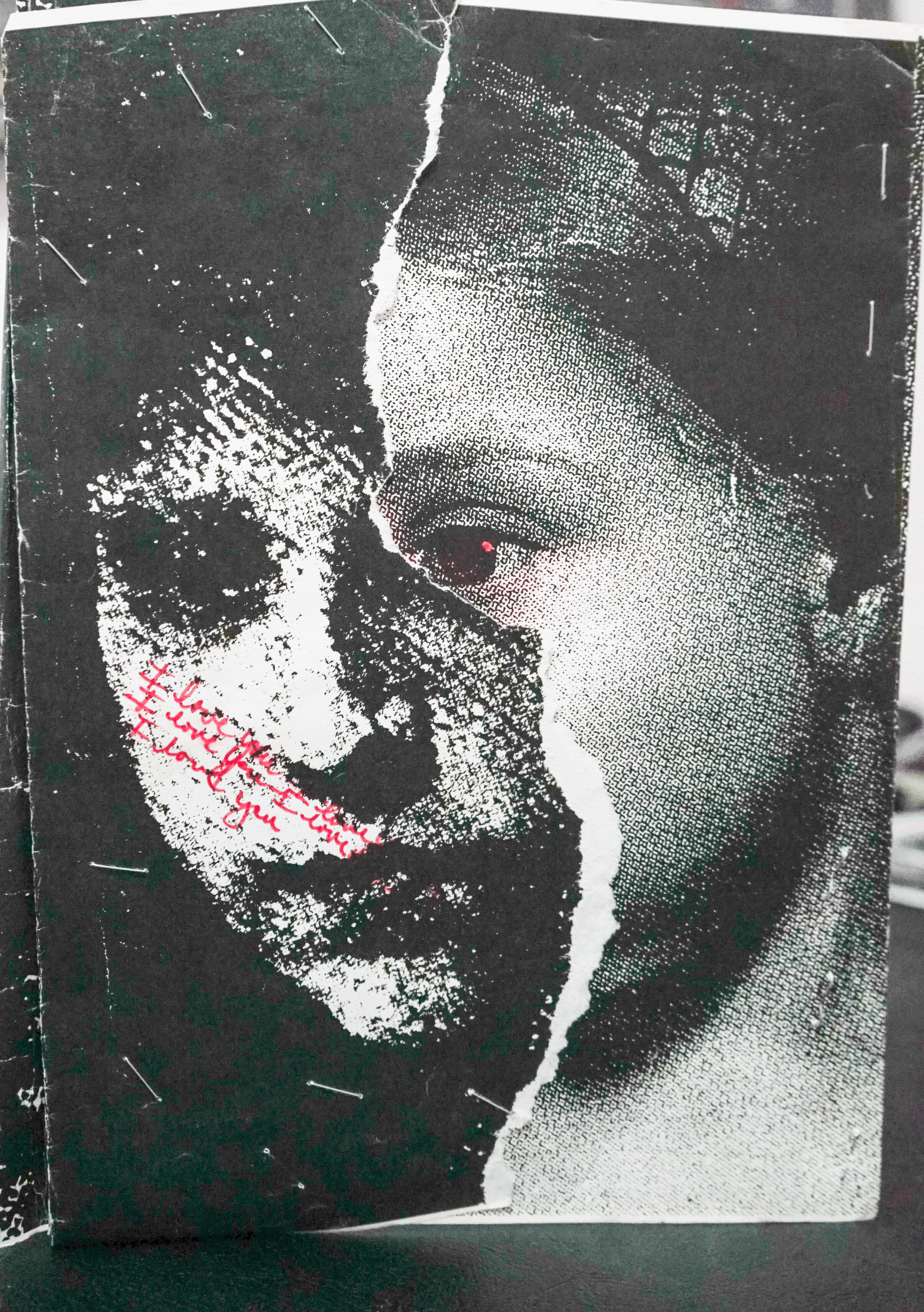 Different views of Valentine,These are different sides of Mask, 2017, collage in Black white printed pieces from colored Magazines
pictures, 4 sides is approximate 8”8”w x 11”h