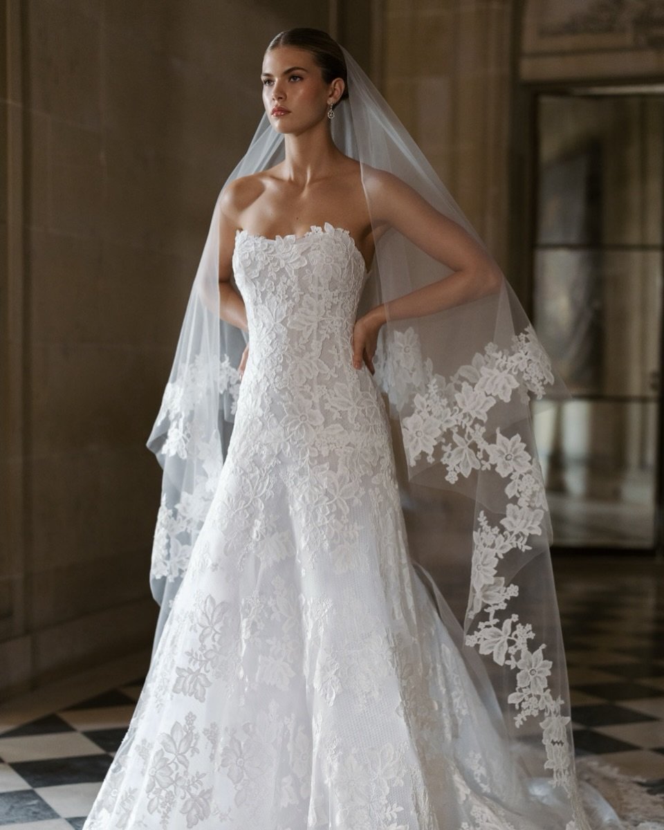 Meet EDITH 🤍 Contour strapless neckline modified A-line gown of Alencon lace with dramatic train and buttons to hem.

ANNE BARGE &ldquo;Lasting Legacy Collection&rdquo; now available at Kinsley couture Bridal ✨ #kinsleycouturebridal #california #bri