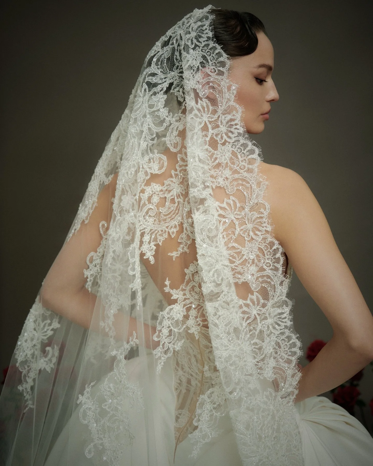 Complete the look with this gorgeous all beaded lace veil from Nicole + Felicia Couture 🤍 is just PERFECTION! 🙌🤩

Book your accessories appointment now! #kinsleycouturebridal #california #bride #bridal #fashion