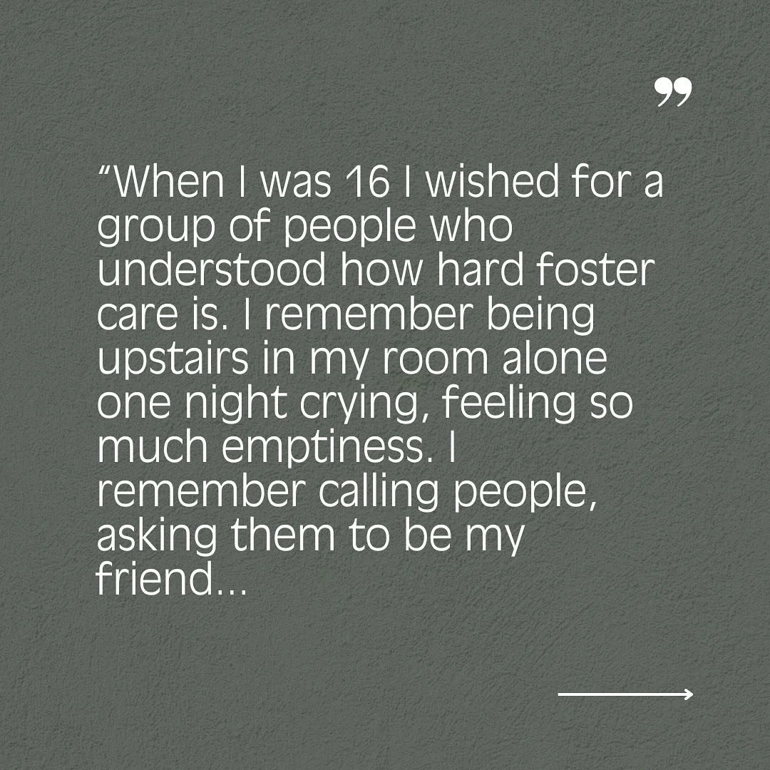 A small piece of @lenndachen&rsquo;s story 🤍 
.
.
.
Due to trauma and instability, high rates of loneliness and isolation are common for youth in (&amp; aging out of) foster care. Former foster youth, Johnny Madrid, stated that &ldquo;the hardest pa