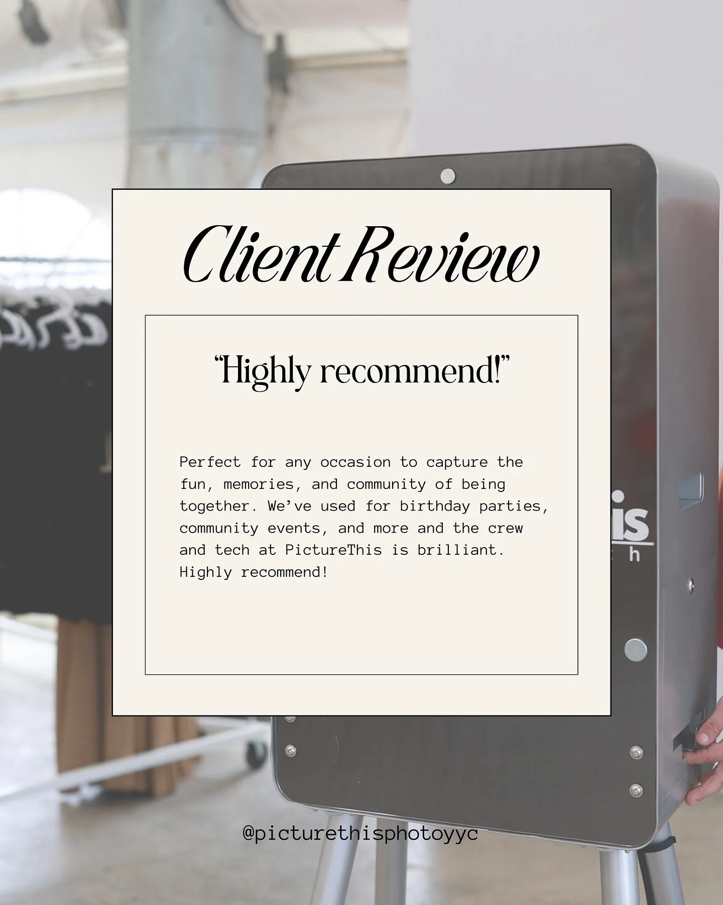 We&rsquo;ve said it once and we&rsquo;ll say it again&hellip;don&rsquo;t take it from us, ask our clients! 

We love working with all of our amazing clients and meeting so many fun people along the way! 

Book your booth by Sept. 6 for any future eve