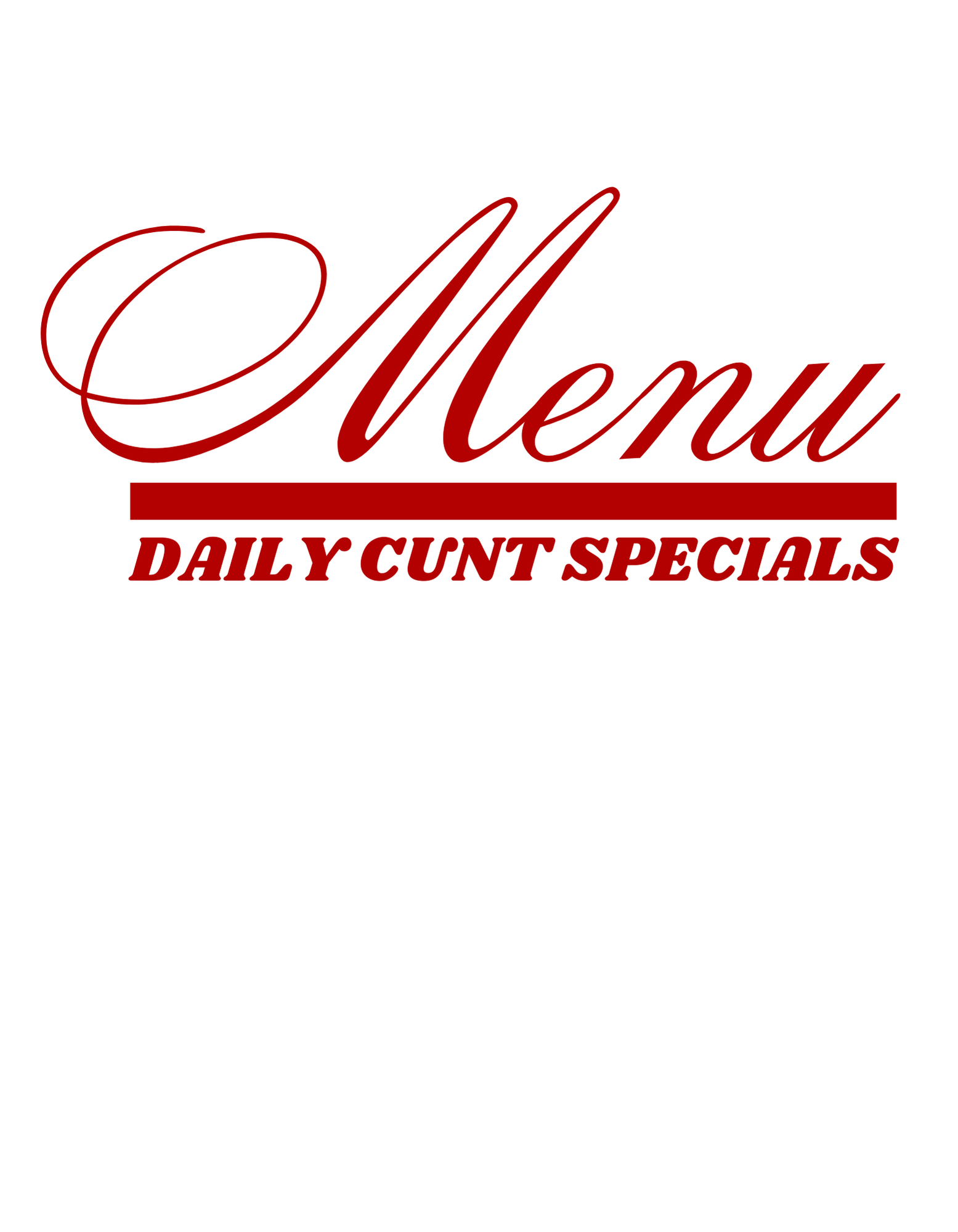 Cunt Menu