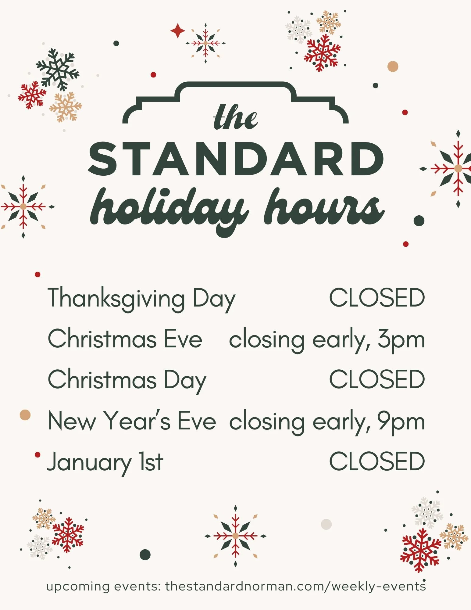 CLOSED! Happy Holidays!