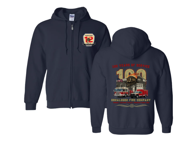 Donaldson Fire 100th Anniversary Full Zip Hoodie