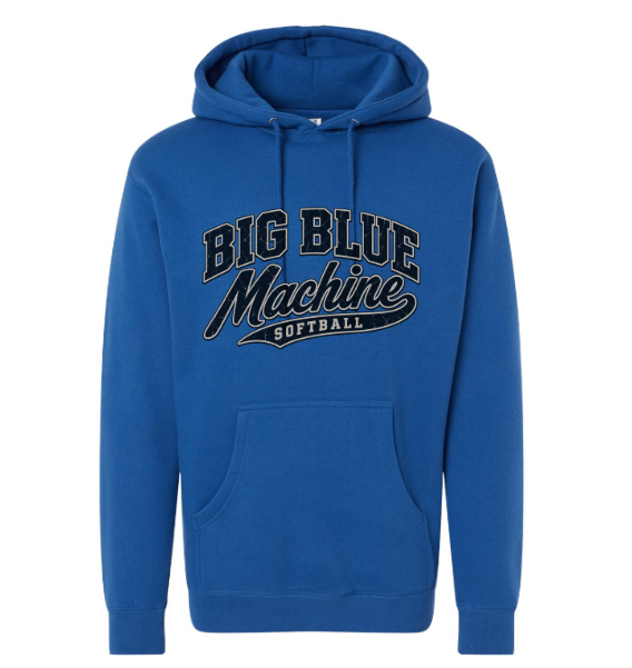 Big Blue Machine Softball Royal Blue Hoodie - Independent Trading Co.