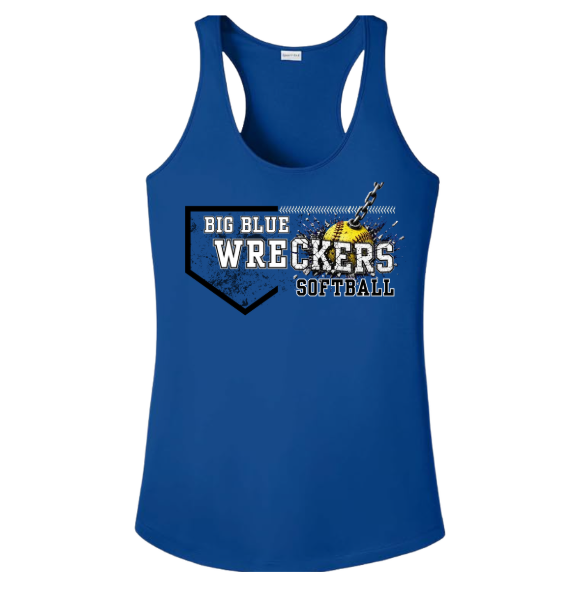 Big Blue Wreckers Sport-Tek Racerback Tank Top - Women's