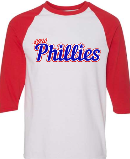 Phillies (Red) 3/4 Sleeve Shirt