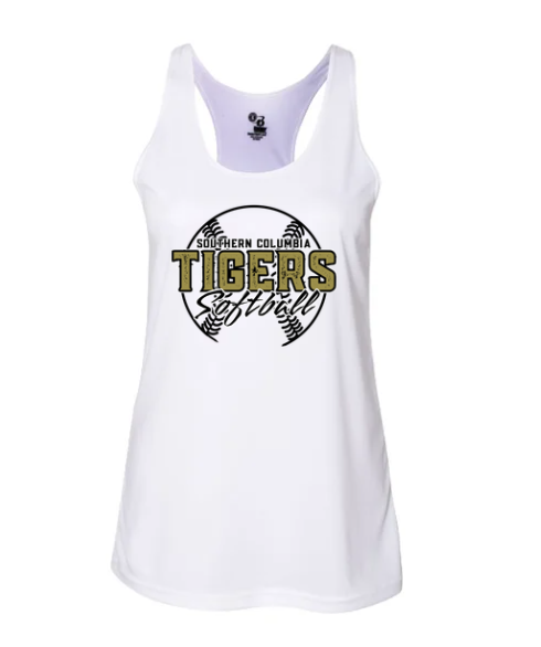 SC Softball Women's Racerback Tank Top - Design 3