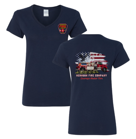 Herndon Fire Company Tanker V-Neck Shirt - Women's