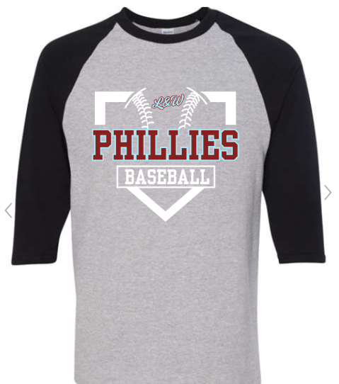 Phillies Baseball (Blue) 3/4 Sleeve Shirt
