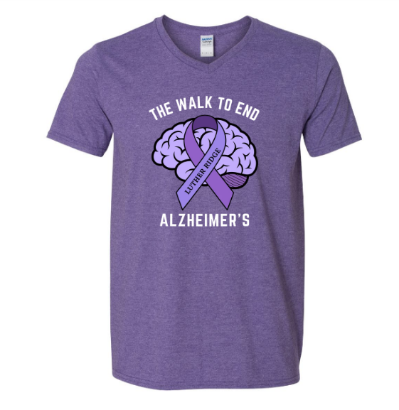 Luther Ridge - Alzheimer's Walk (Brain) V-Neck Shirt