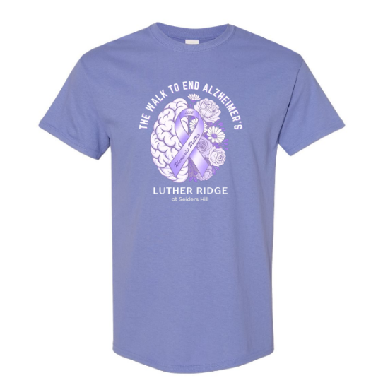 Luther Ridge - Alzheimer's Walk (Brain/Flowers) T-Shirt