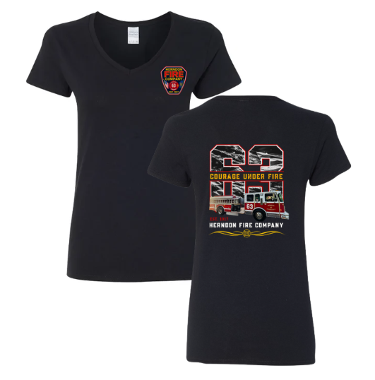 Herndon Fire Company Engine 63 V-Neck Shirt - Women's