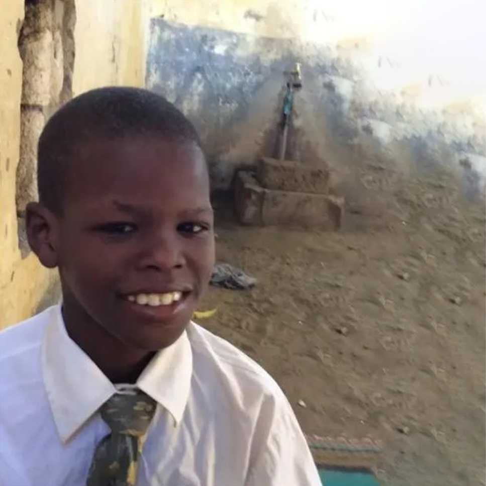 Male youth wearing tie