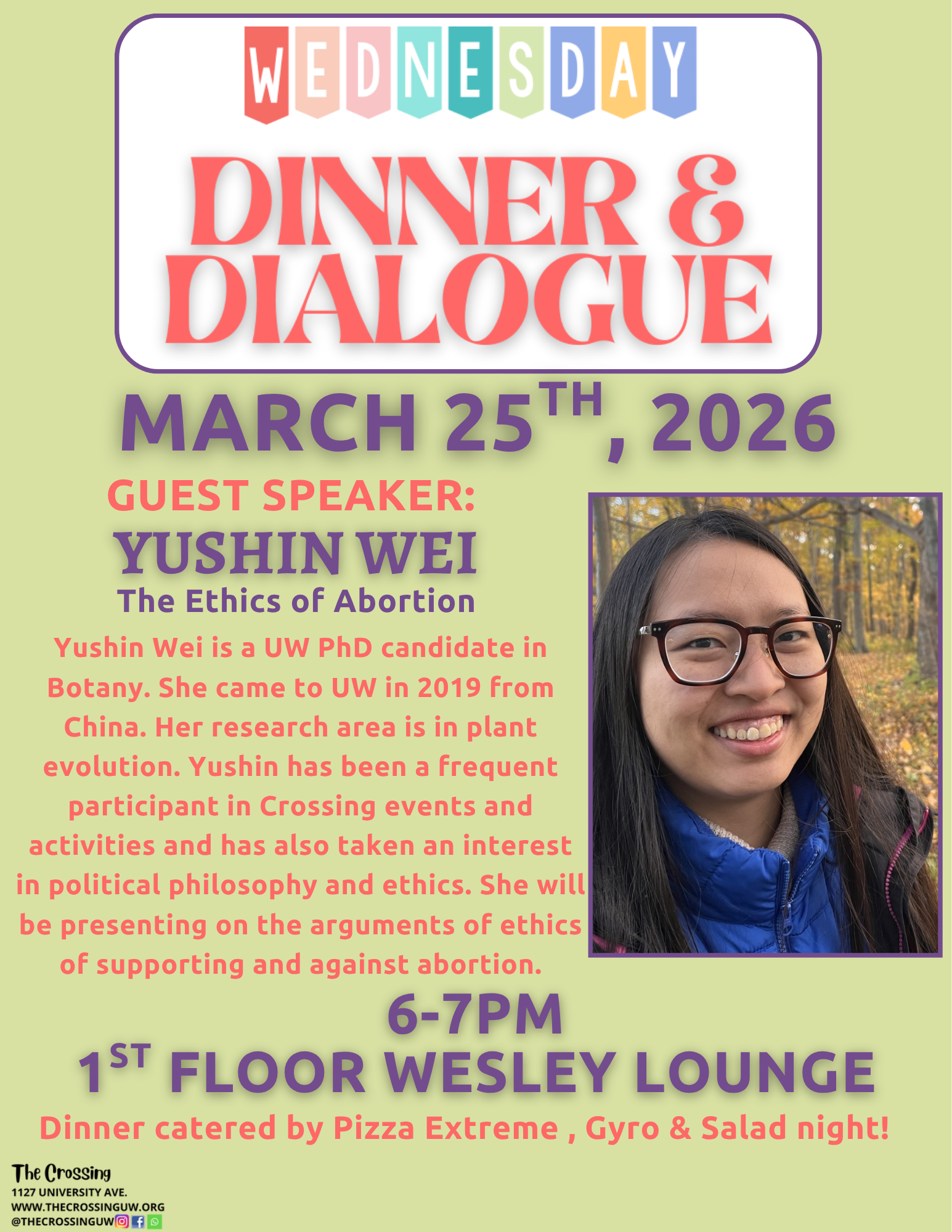 Wednesday Dinner &amp; Dialogue 